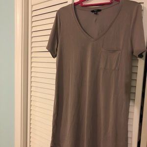 Taupe t shirt dress